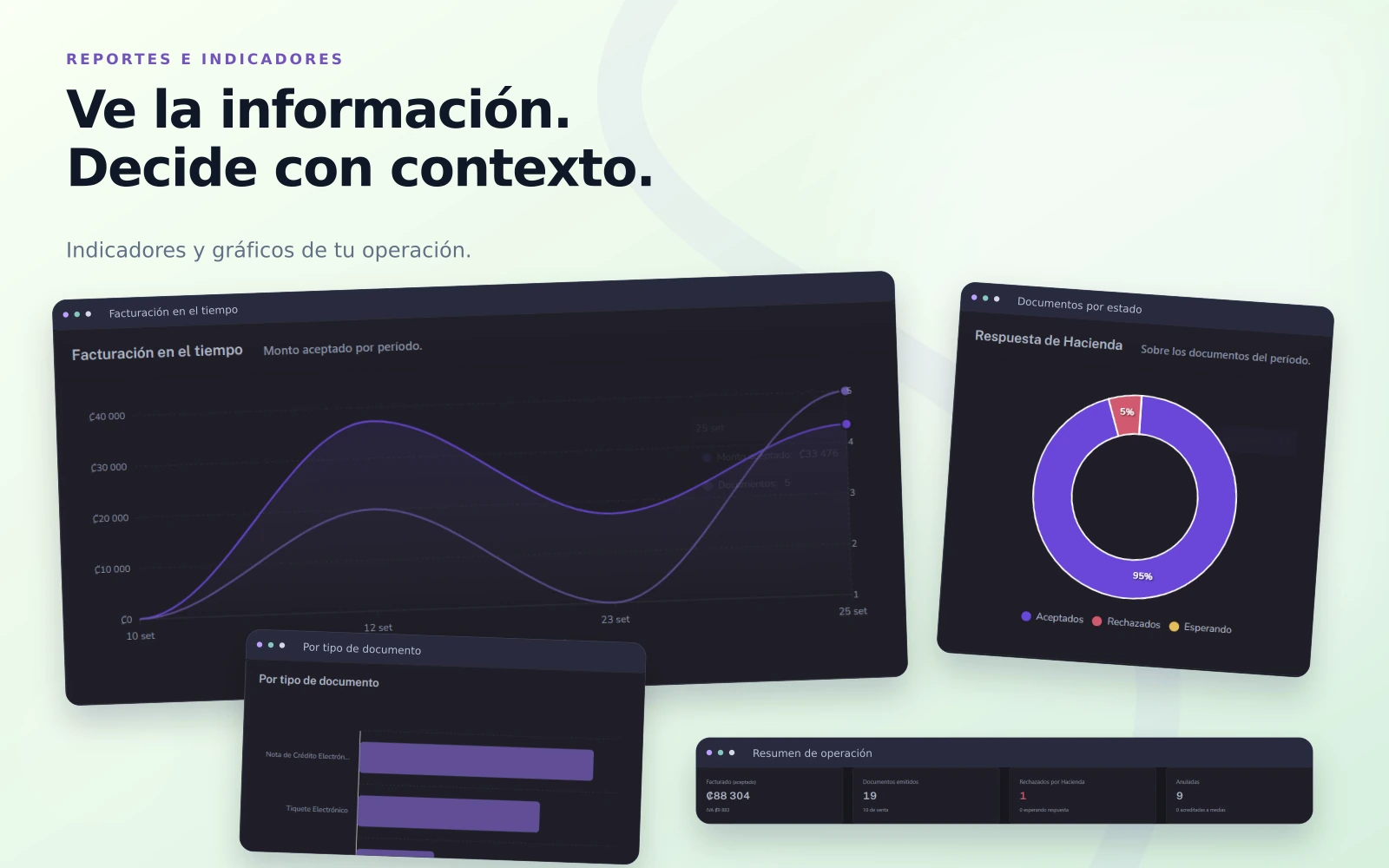 Pantalla del módulo de reportes en el sistema